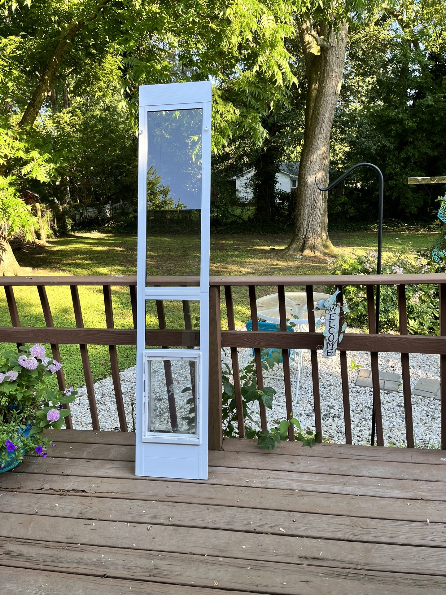 Ideal Pet Products Aluminum Modular Patio Pet Door, White, Extra Large, 10.5" x 15" Flap Size