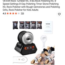  Rock Tumbler Kit, 4 lbs Rock Polishing Kit