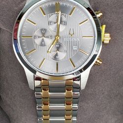 New Men's TwoTone Bulova Watch