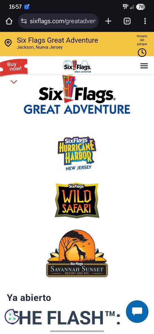 Viernes 6 Junio Six Flags