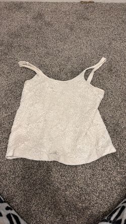 White floral tank top
