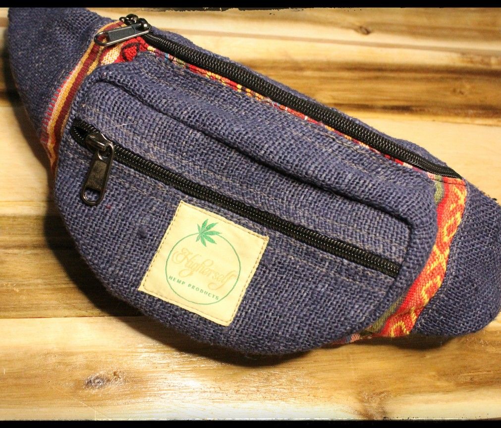 Blue Hemp Fanny Pack $30