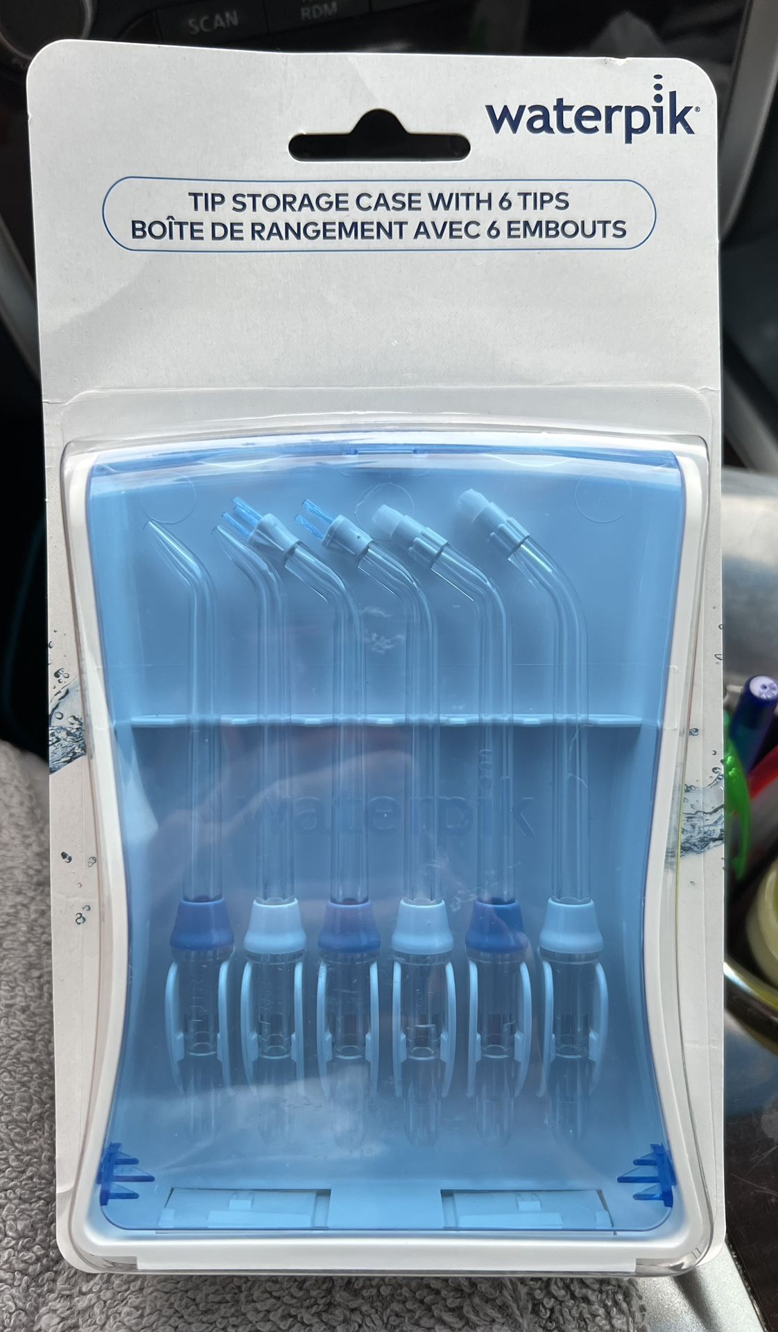 New. Waterpik Storage Case & 6 Tips