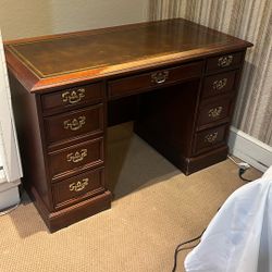 Sligh Leather Top Executive Desk