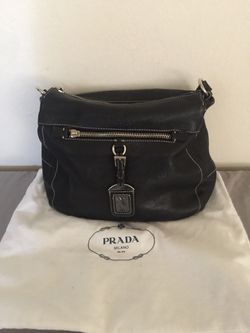 PRADA black leather bag