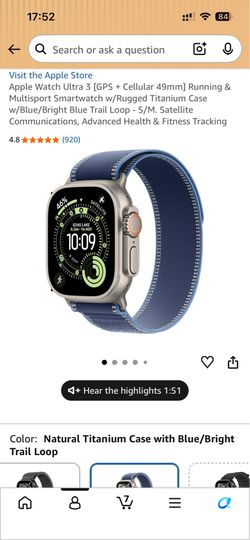 Apple Watch Ultra 3 [GPS + Cellular 49mm]
