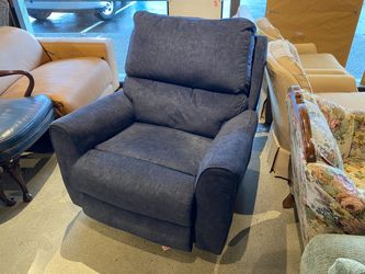 Swivel Glider Rocking Recliner in Midnight Blue