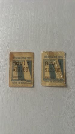 Original World Trade Center “Top of the World” Tickets – January 2001 – Pre-9/11 – Rare Collector’s Item