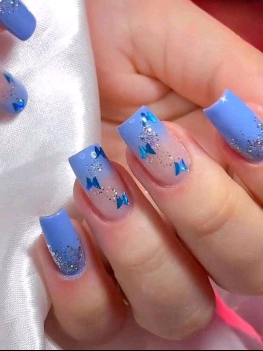 24-pcs. Medium Butterfly Press-On Nails