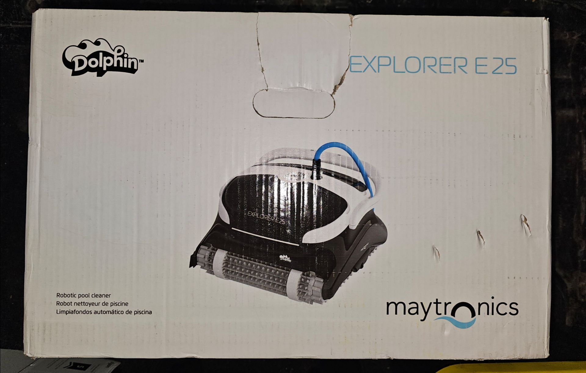 Dolphin - Explorer E25 Wi-Fi Robotic Pool Vacuum Cleaner, Wall Climbing, Top Load Filter, For Pools up to 50 FT