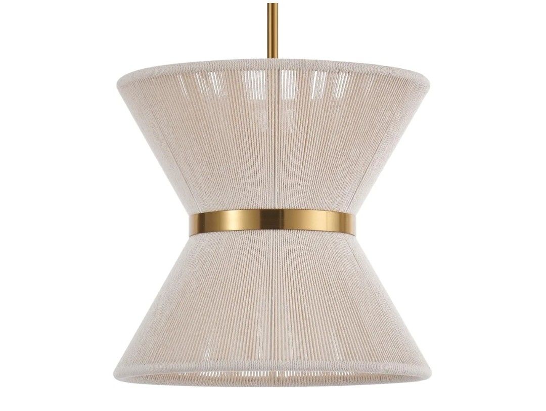 6819: New Hand Woven Boho Pendant Light Coastal Mini Modern Chandelier Adjustable Transitional Minimalist Pendant Lighting Fixtures for Kitchen Island