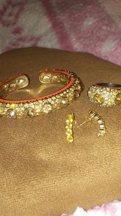 Iman Jewelry Set With Honey Crystals