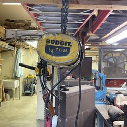 Budgit 1/4 Ton Electric Chain Hoist – 500 lb – 115V – Industrial – Tested