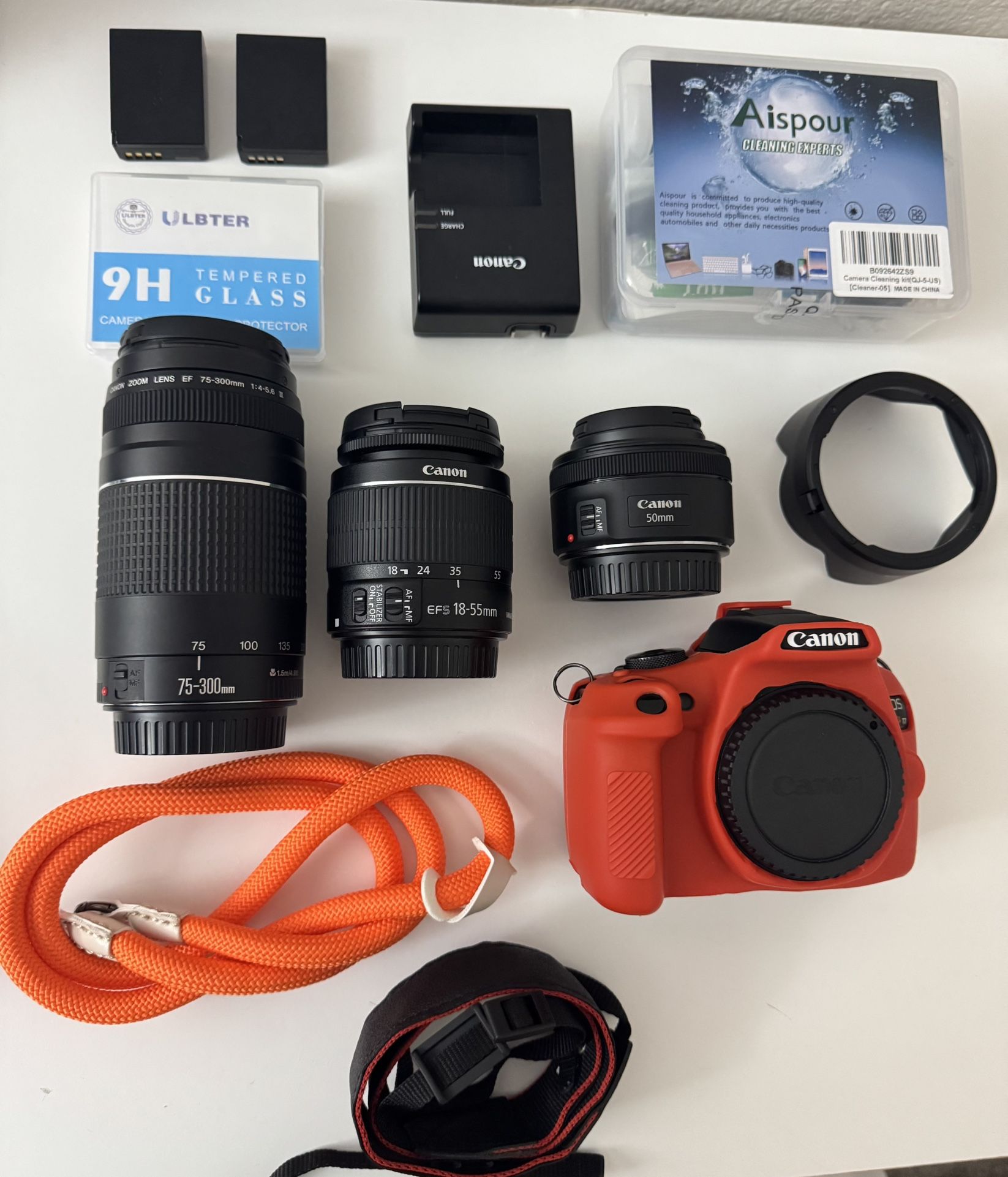 Canon Rebel T7 With 3 Lenses And Extras 