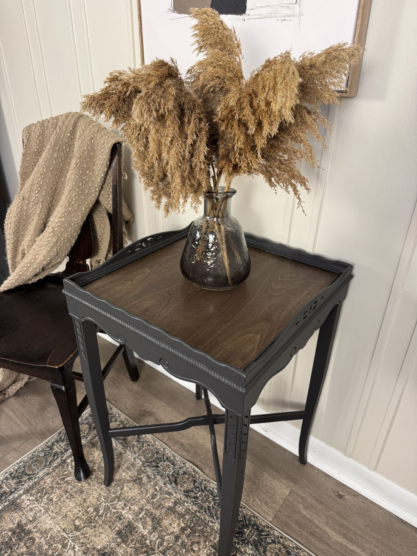 Vintage side table, black