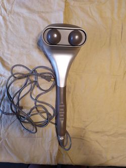 Brookstone 235333 Dual-Head Percussion Massager -15-speed