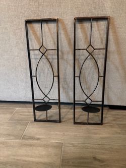 Metal Wall Candle Sconces Set of 2