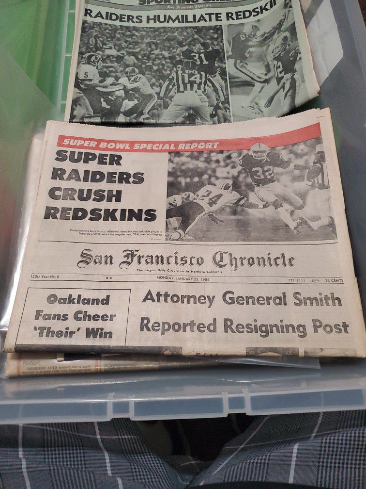 San Francisco Chronicle Super Raiders Crush The Redskins