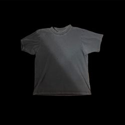 150 GSM washed Black Cotton Tee 