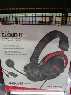 HyperX - Cloud II Wired Gaming Headset for PC, PS5, PS4, Xbox Series X|S, Xbox One, Nintendo Switch, and Mobile - Black/Red
