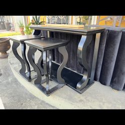 Sofa Table / Entry Table With Barstools