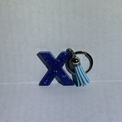 homemade glitter resin keychain 