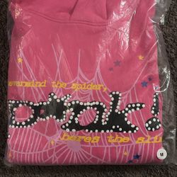 pink sp5der hoodie