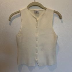 Aritzia Wilfred Knit Button Front Sleeveless Top