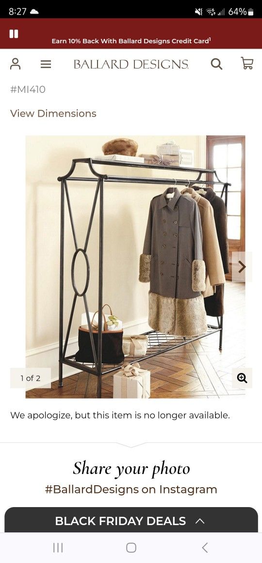 Ballard Designs Clothing Rack