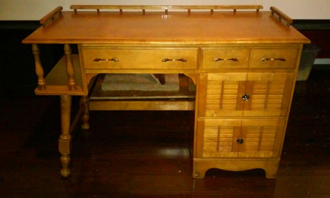 Vintage Solid Maple Desk