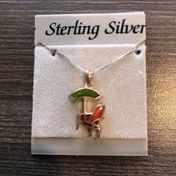 Sterling Silver 16” necklace and pendant never worn