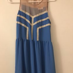 Lush Blue Sleeveless Dress