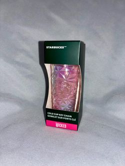 Starbucks Wicked Glinda Keychain Mini Cold Cup Ornament Pink Prism Gift New in Box (2024)