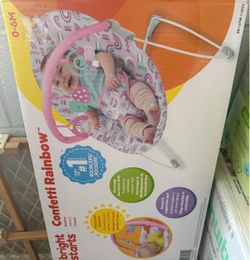 Bright Starts Confetti Rainbow Baby Bouncer