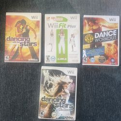 Wii Fitness & Dance Game Lot (4 Games)