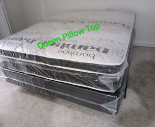 $200 Queen Pillow Top Mattress Only Brand New Free Delivery Same Day