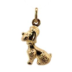 Woman’s Ladies 14k Yellow Gold Poodle 🐩 Charm For Necklace GP3118589
