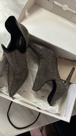 Aldo Crystal Embellished Stiletto Ankle Boots