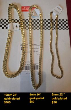 Gold plated chains