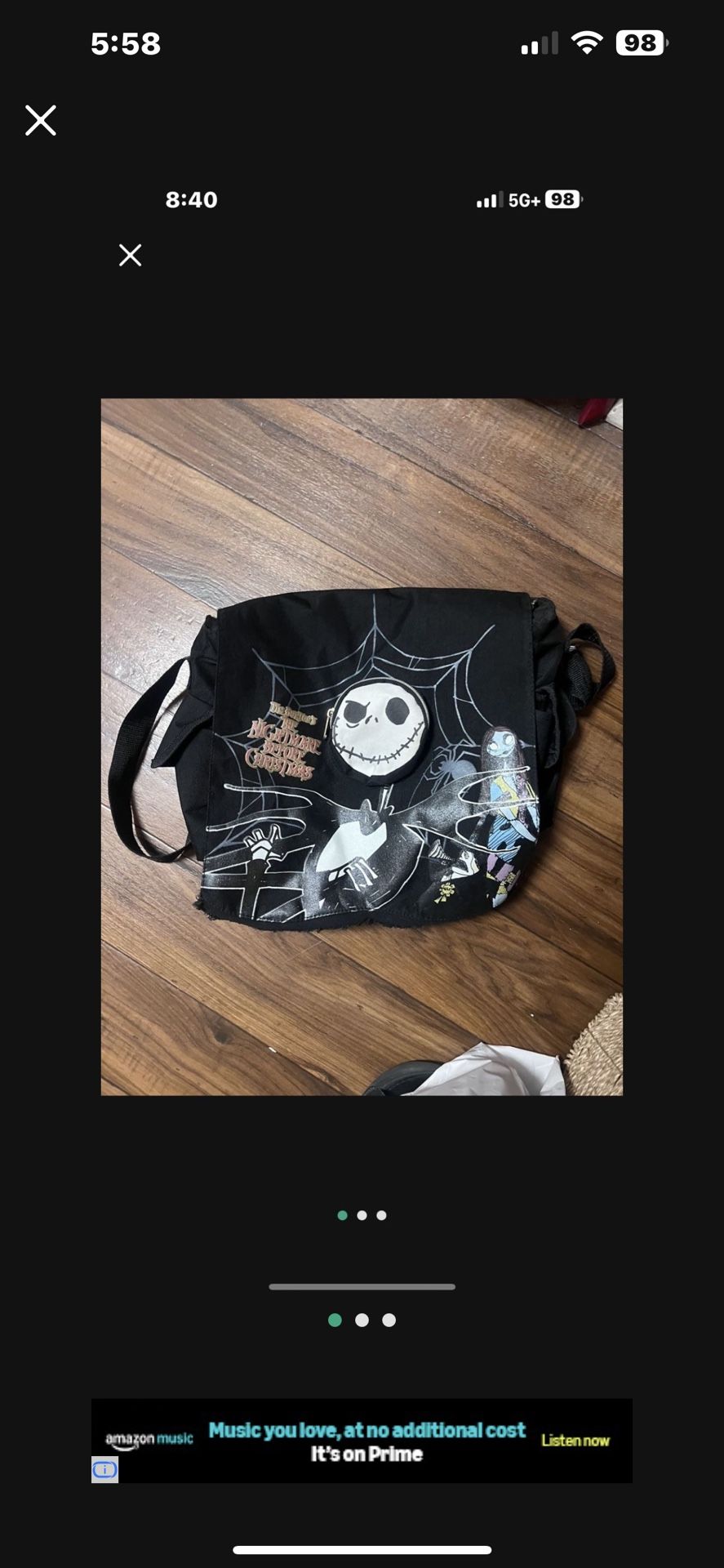 Nightmare Before Christmas Messenger Bag