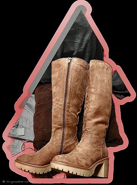 Tan Suede Knee-high Boots 