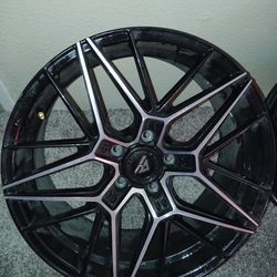 Black and silver universal 18 inch rims