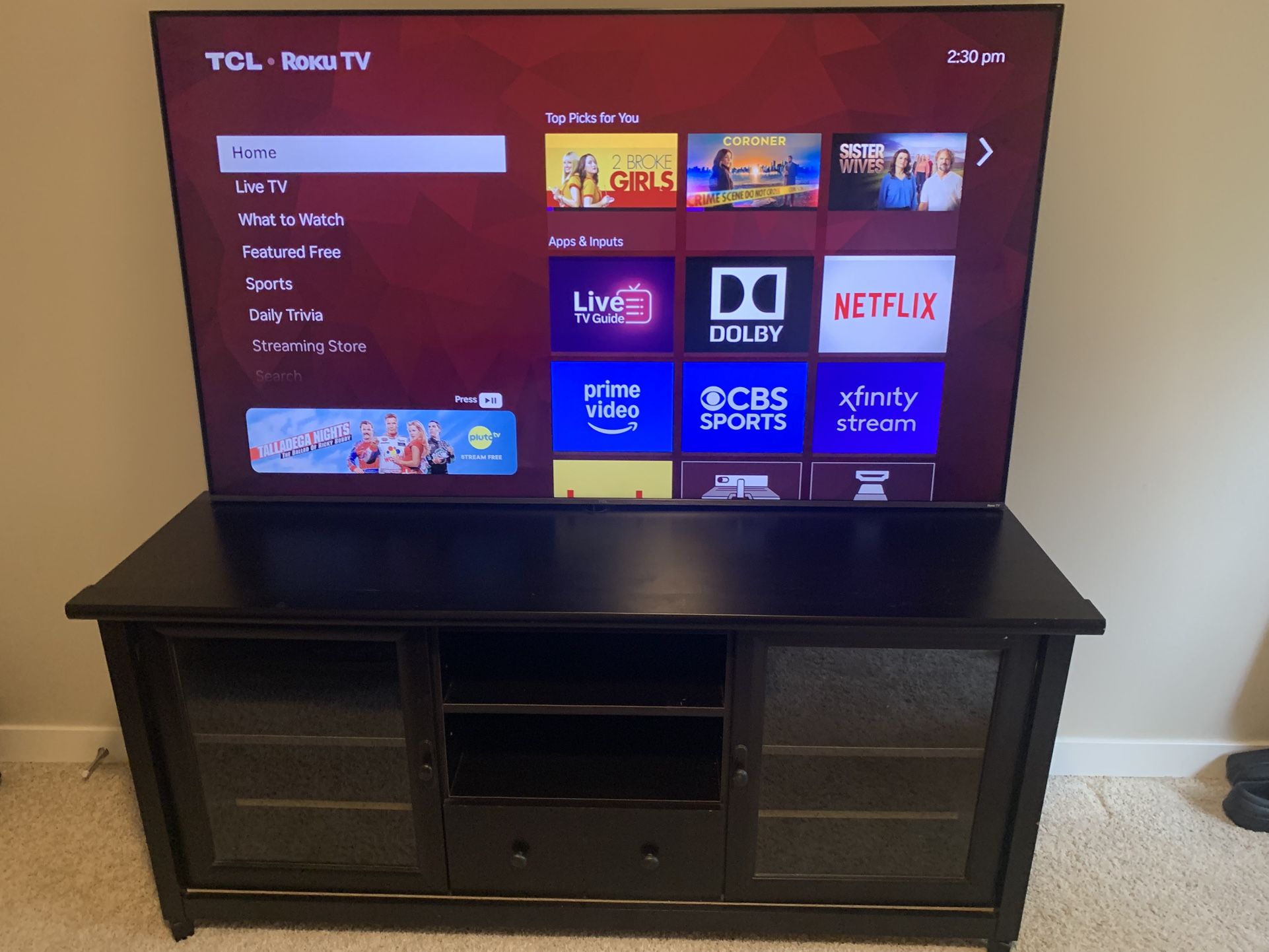 65 Inch TCL 4k Roku TV/ Entertainment System