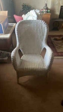 White Wicker Chair