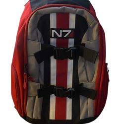 *VINTAGE* 2015 Mass Effect N7 Stripe Tactical Backpack -BioWare/ThinkGeek!