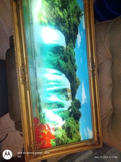 Asian waterfall light up picture