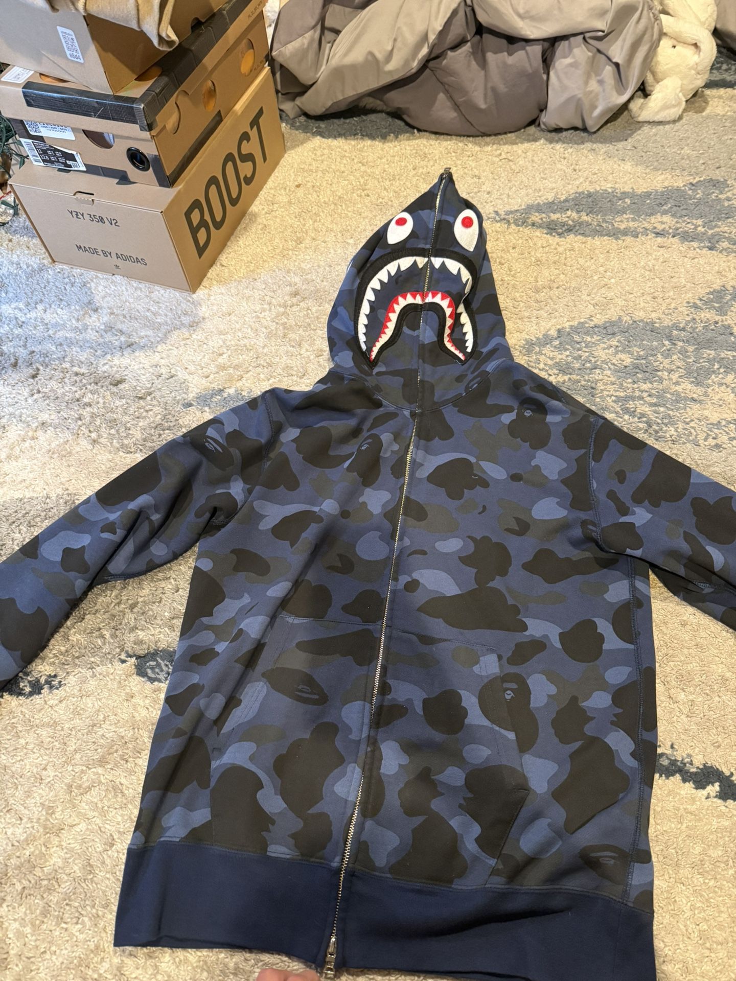 Blue Camo Bape Zip Up