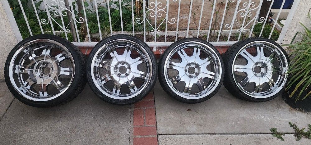 20" 5X112 RIMS WITH TIRES....AUDI....VW....MERCEDES