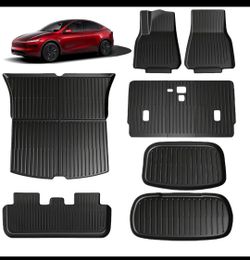Tesla model y 9 piece floor mats set