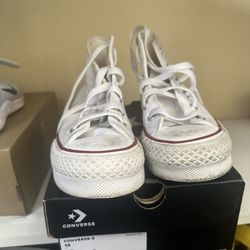 White Kids Converse Size 12 